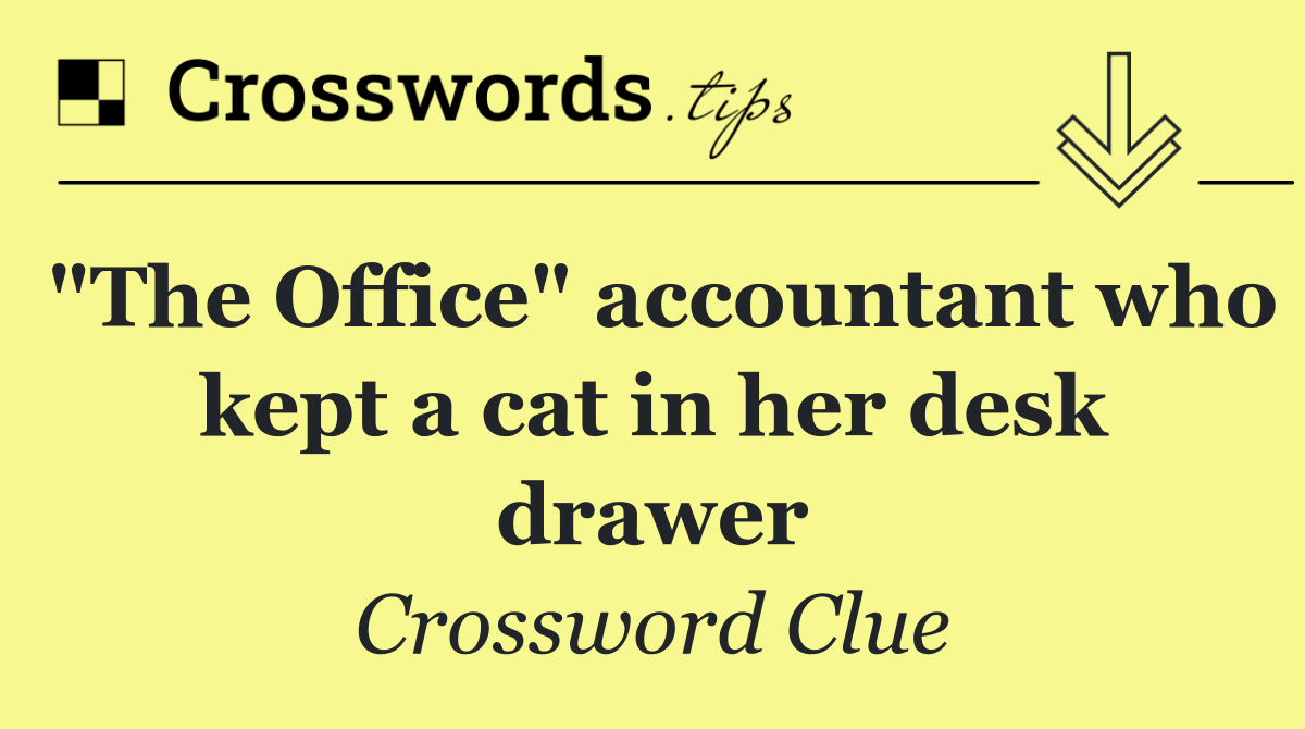 "The Office" accountant who kept a cat in her desk drawer