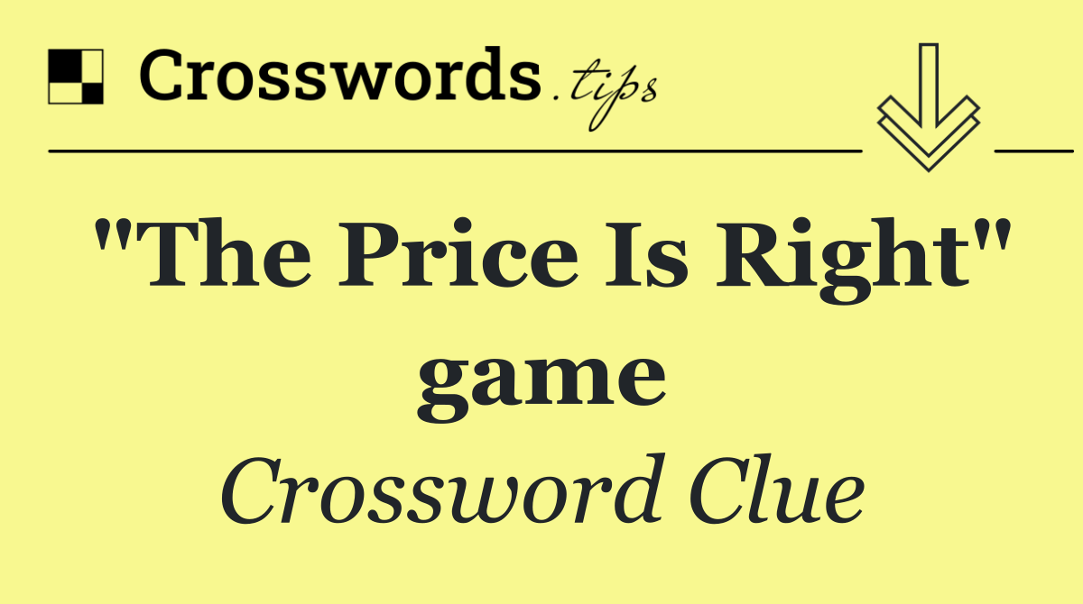 "The Price Is Right" game
