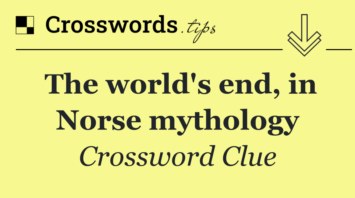 The world's end, in Norse mythology