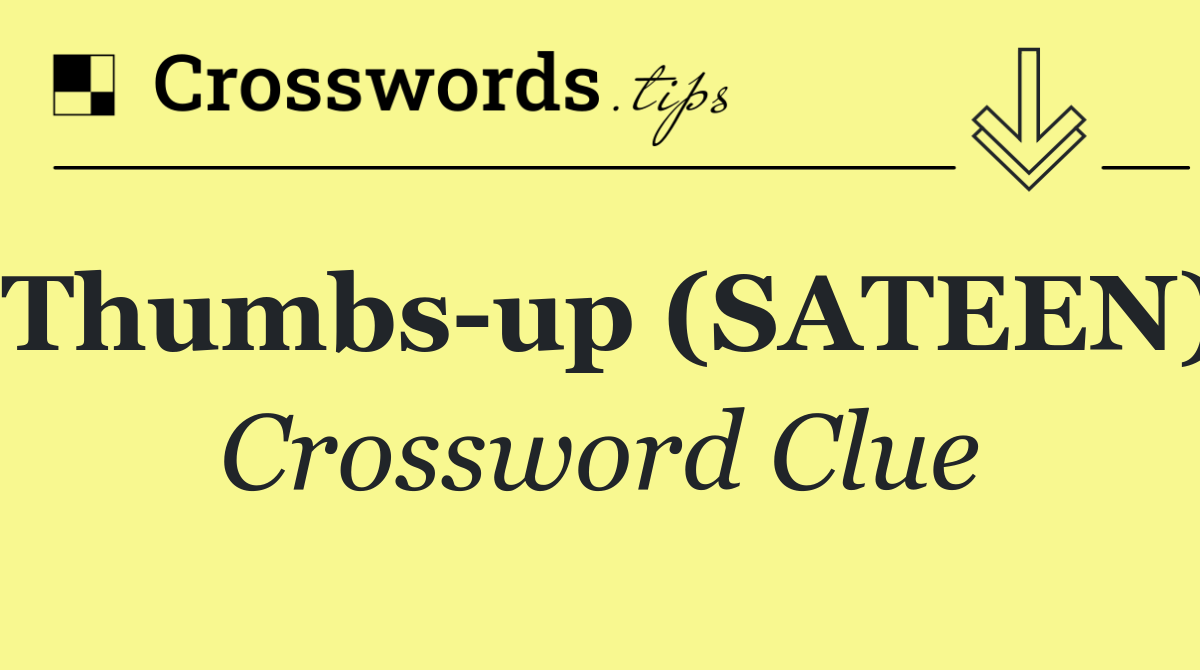 Thumbs up (SATEEN)