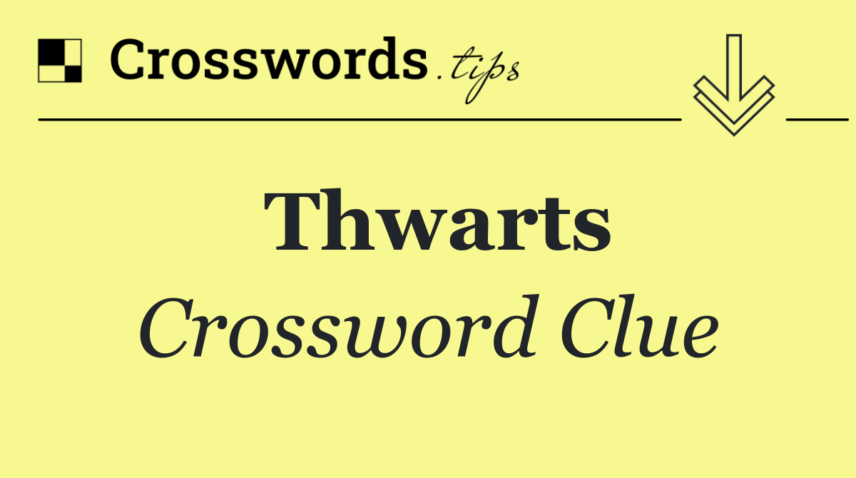 Thwarts