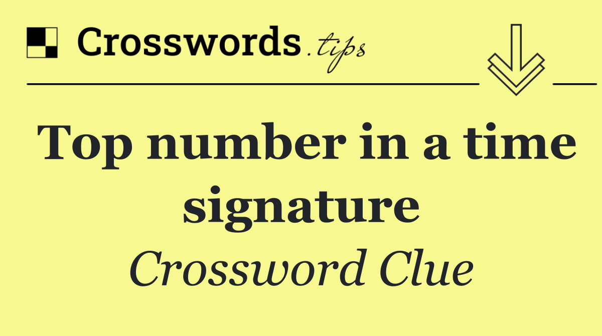 Top number in a time signature