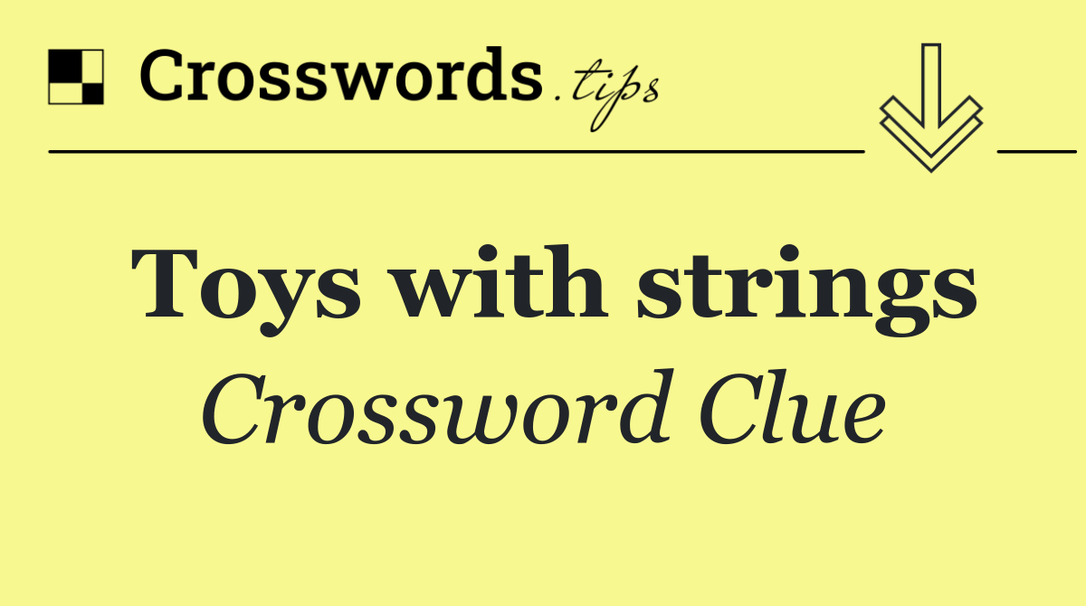 Toys with strings