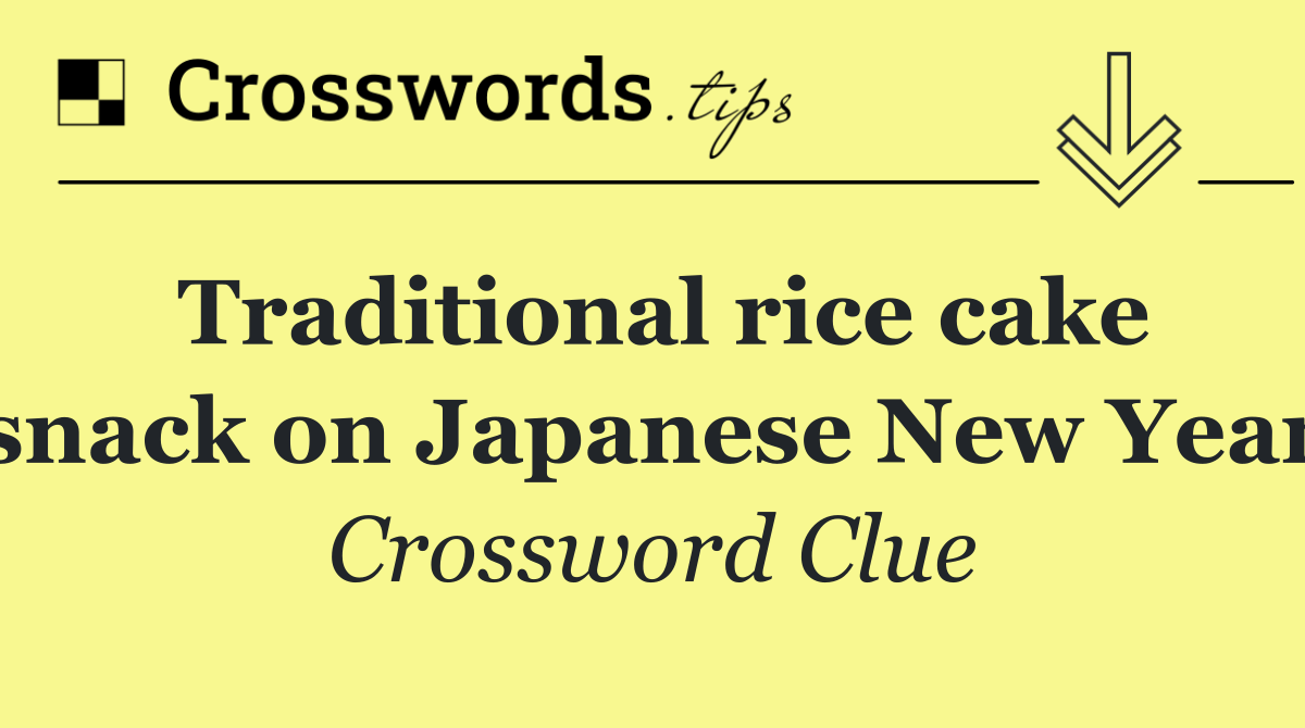 Traditional rice cake snack on Japanese New Year