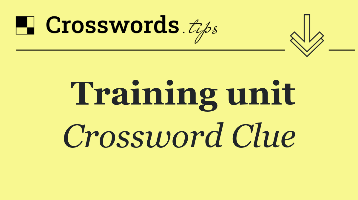 Training unit