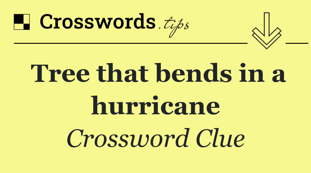 Tree that bends in a hurricane