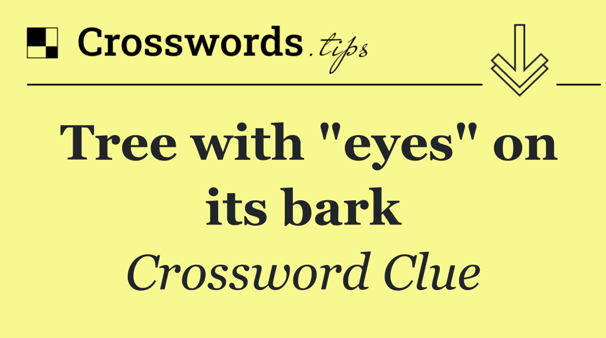 Tree with "eyes" on its bark
