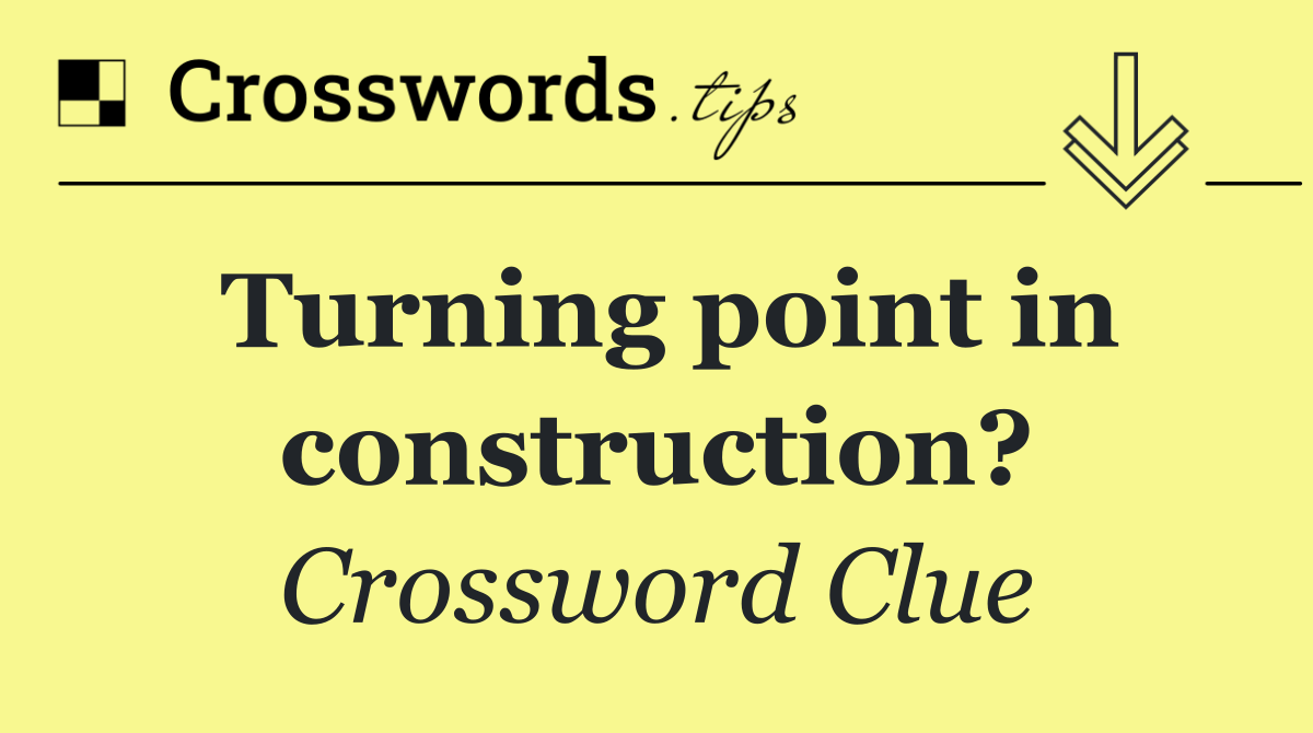 Turning point in construction?