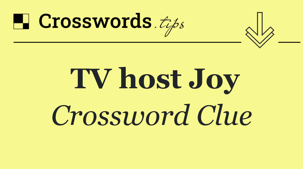 TV host Joy