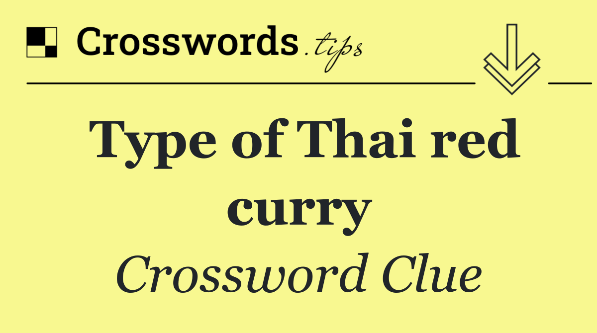 Type of Thai red curry