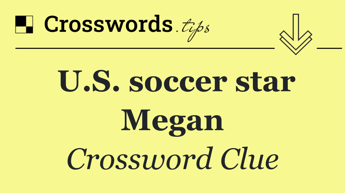U.S. soccer star Megan