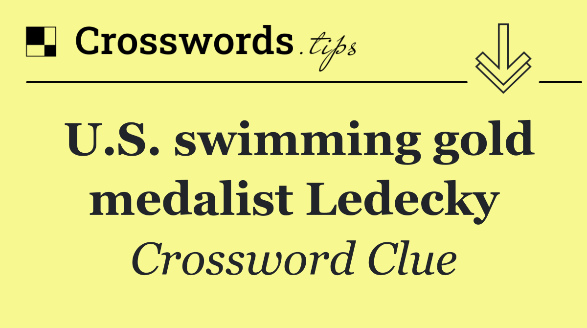 U.S. swimming gold medalist Ledecky