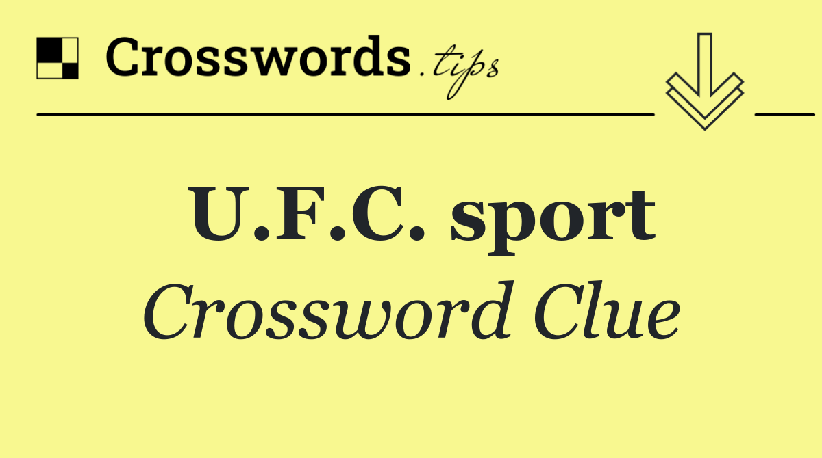 U.F.C. sport