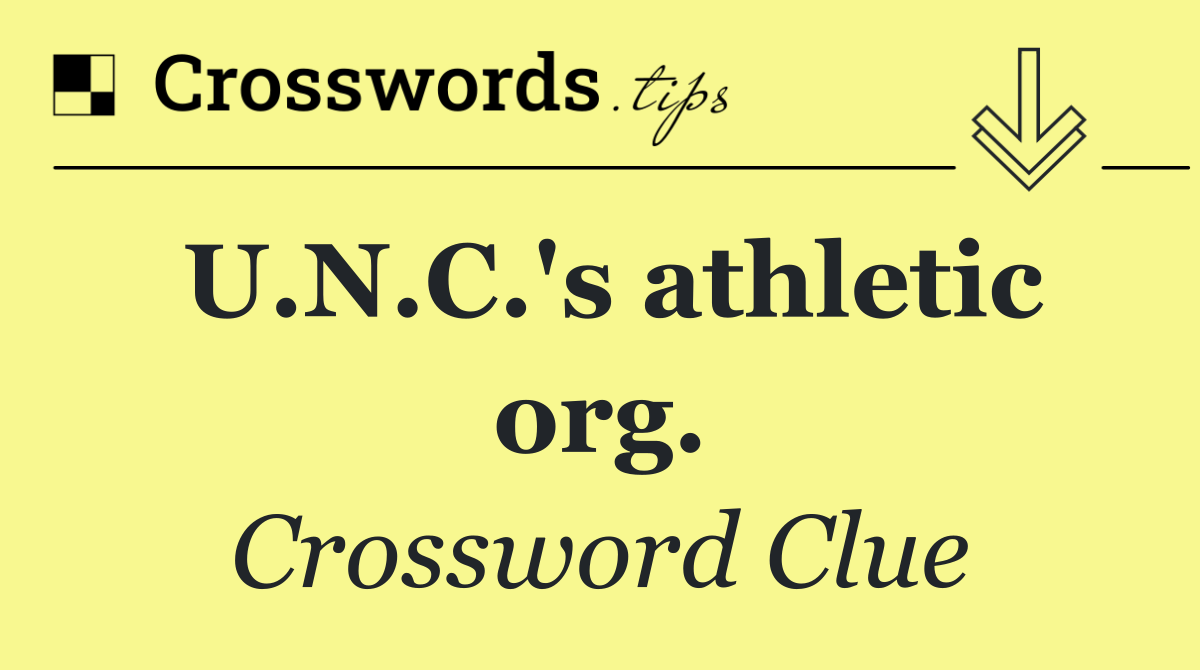 U.N.C.'s athletic org.