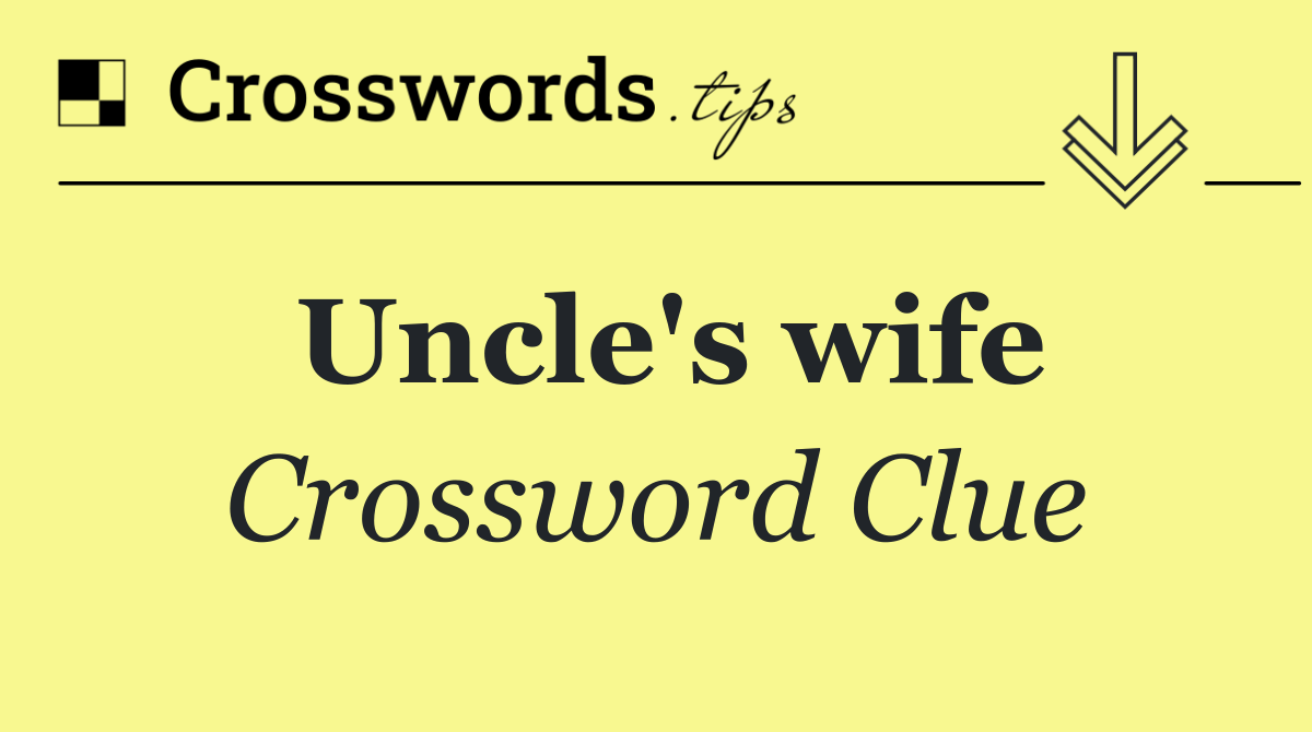 Uncle's wife