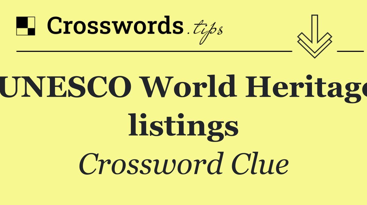 UNESCO World Heritage listings