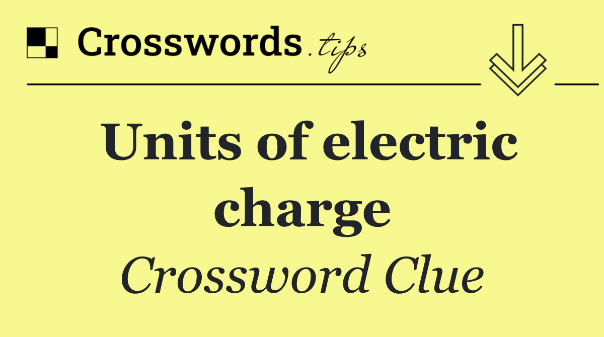 Units of electric charge