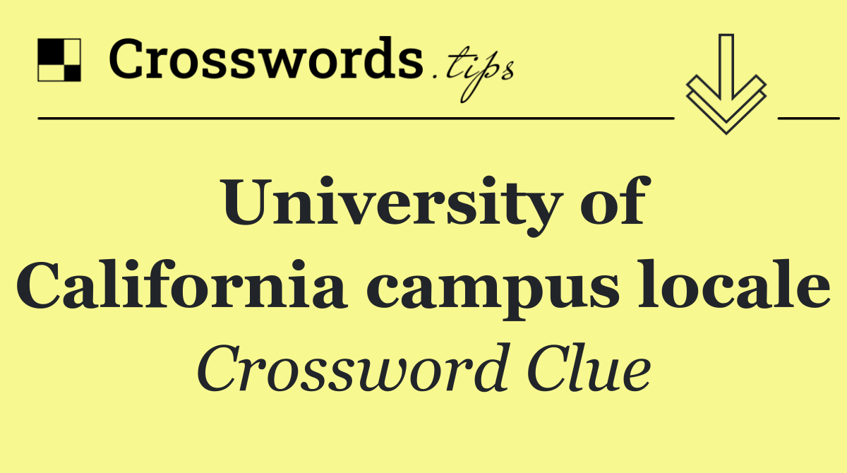 University of California campus locale