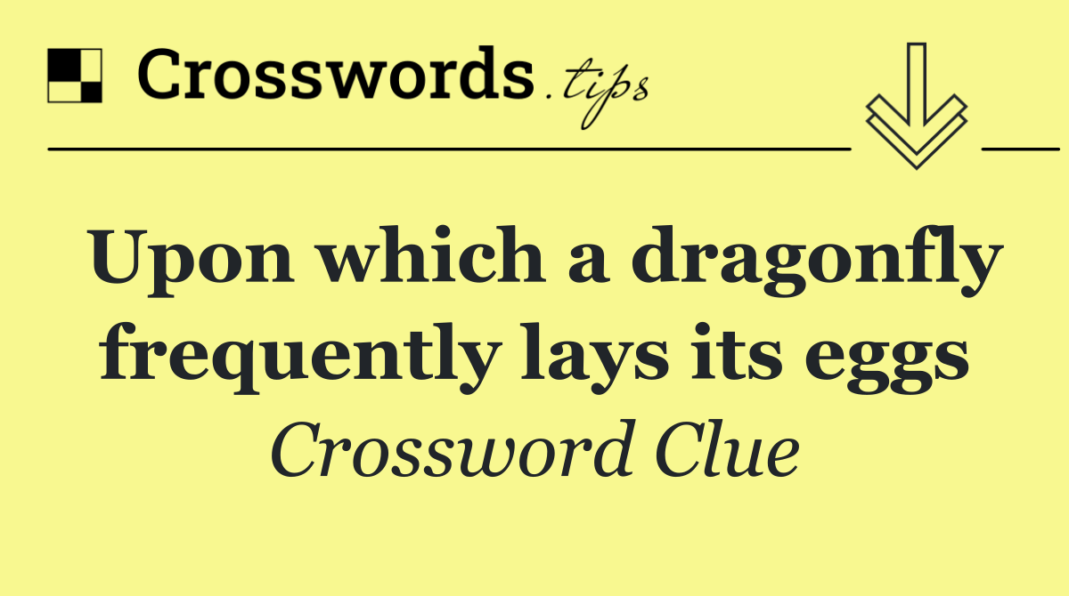 Upon which a dragonfly frequently lays its eggs