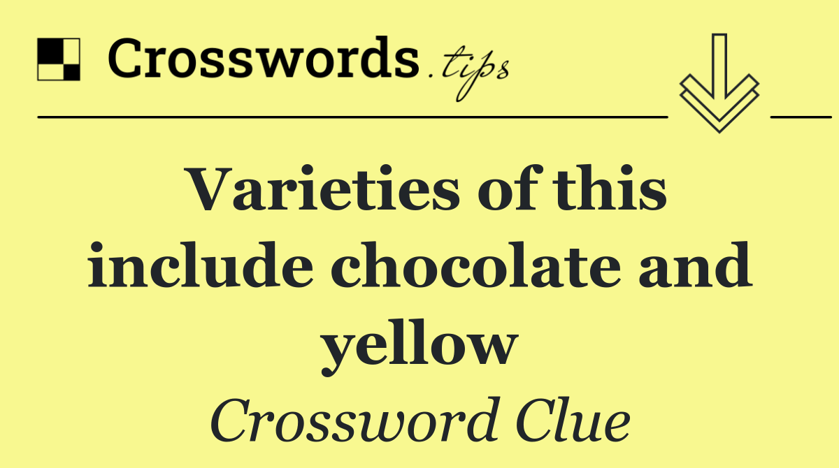 Varieties of this include chocolate and yellow