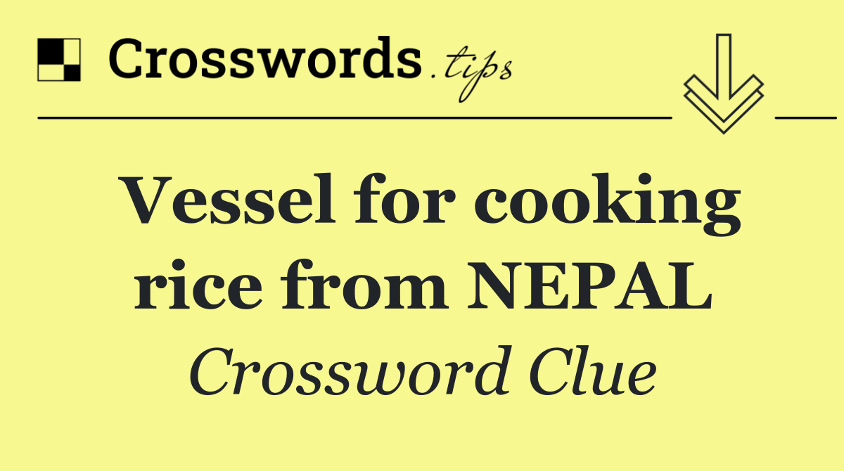 Vessel for cooking rice from NEPAL