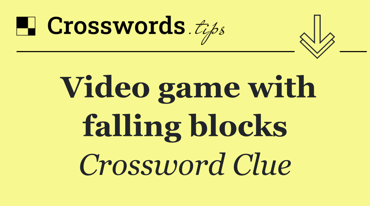Video game with falling blocks