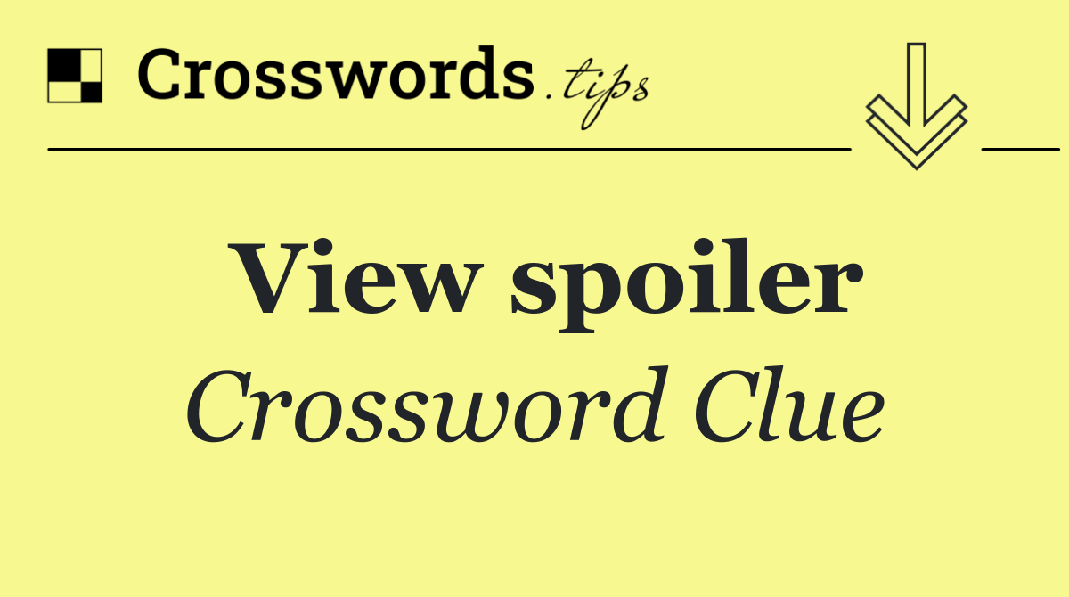 View spoiler