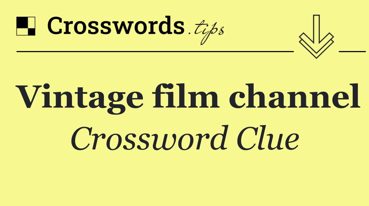 Vintage film channel