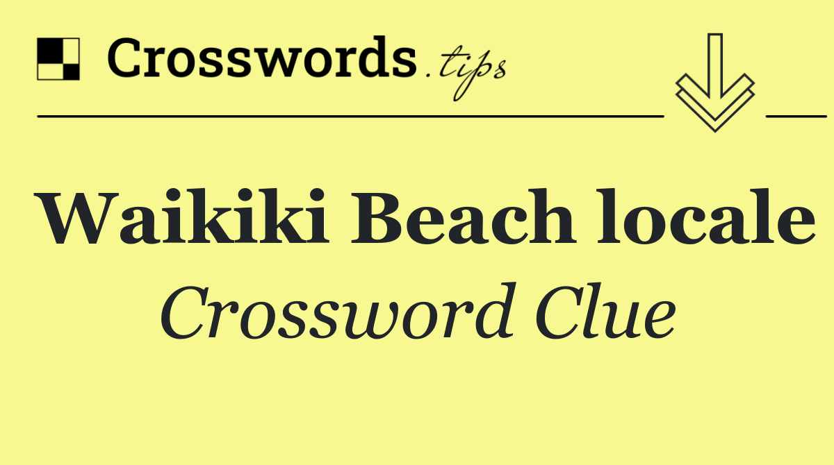 Waikiki Beach locale