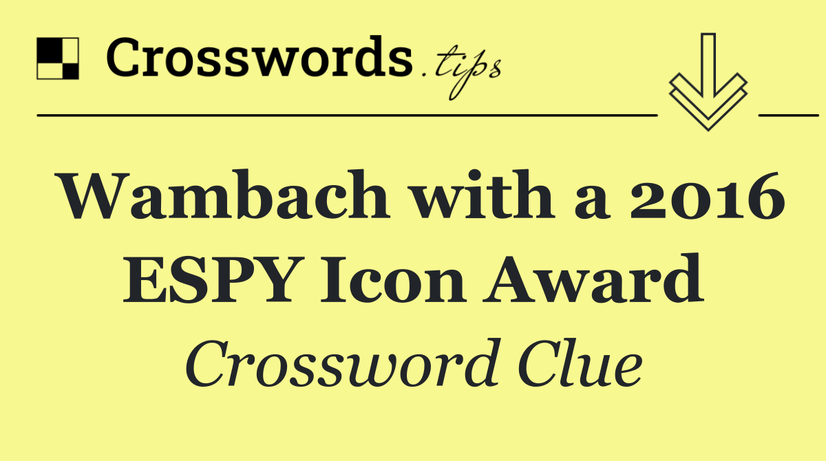 Wambach with a 2016 ESPY Icon Award