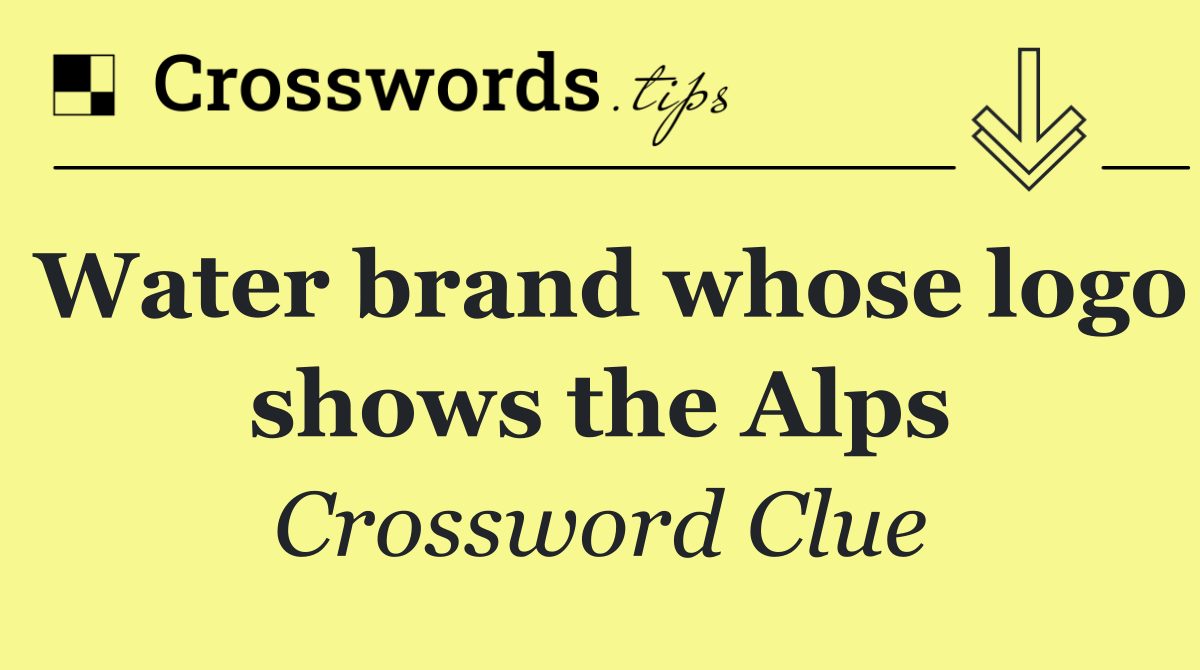 Water brand whose logo shows the Alps