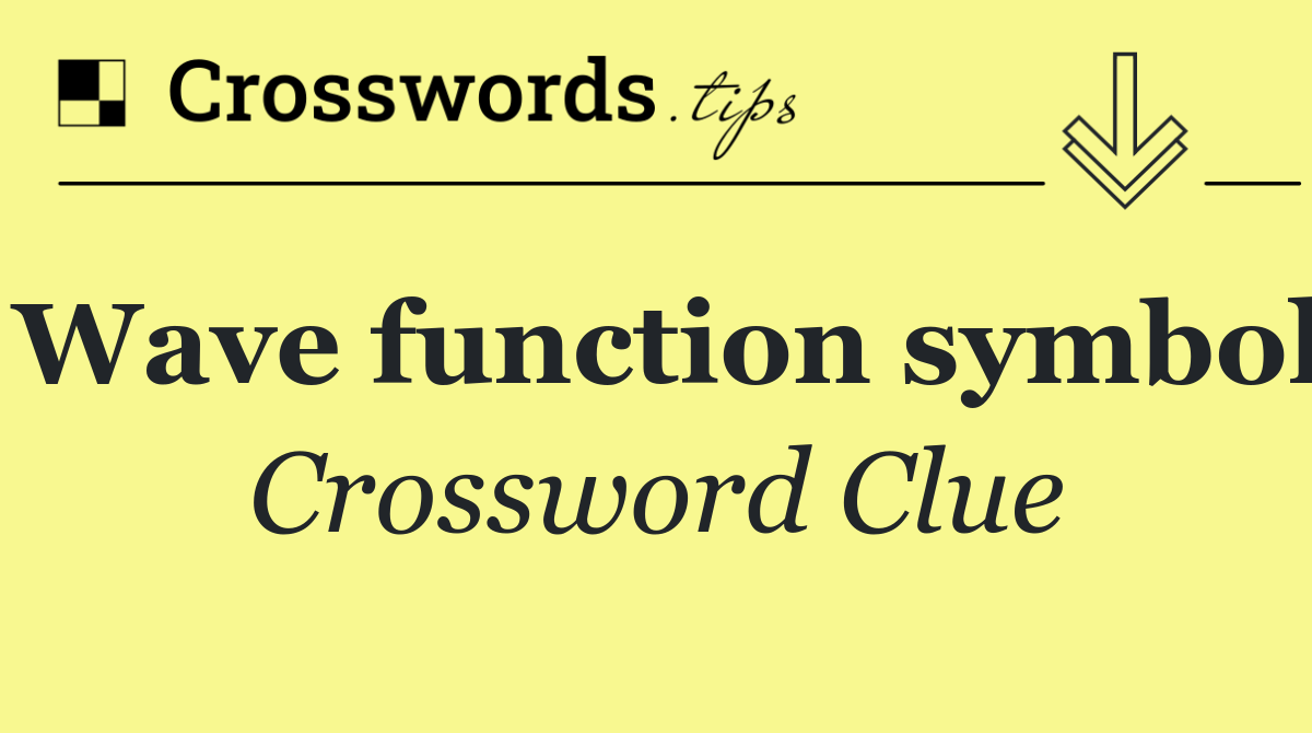 Wave function symbol