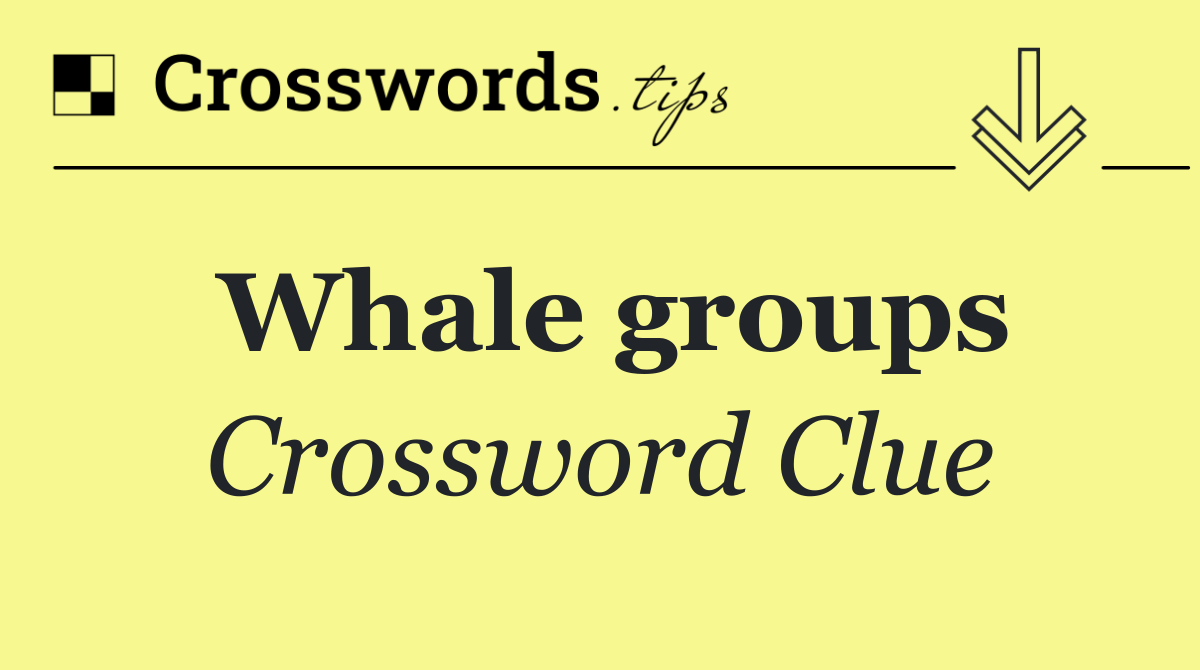 Whale groups