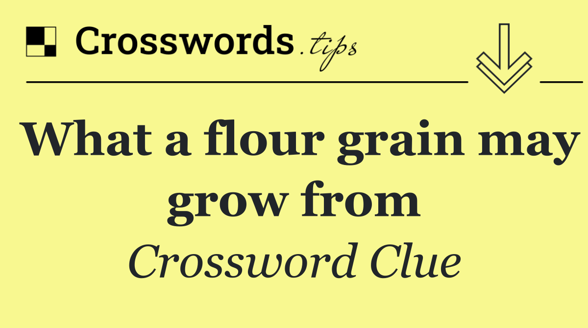 What a flour grain may grow from