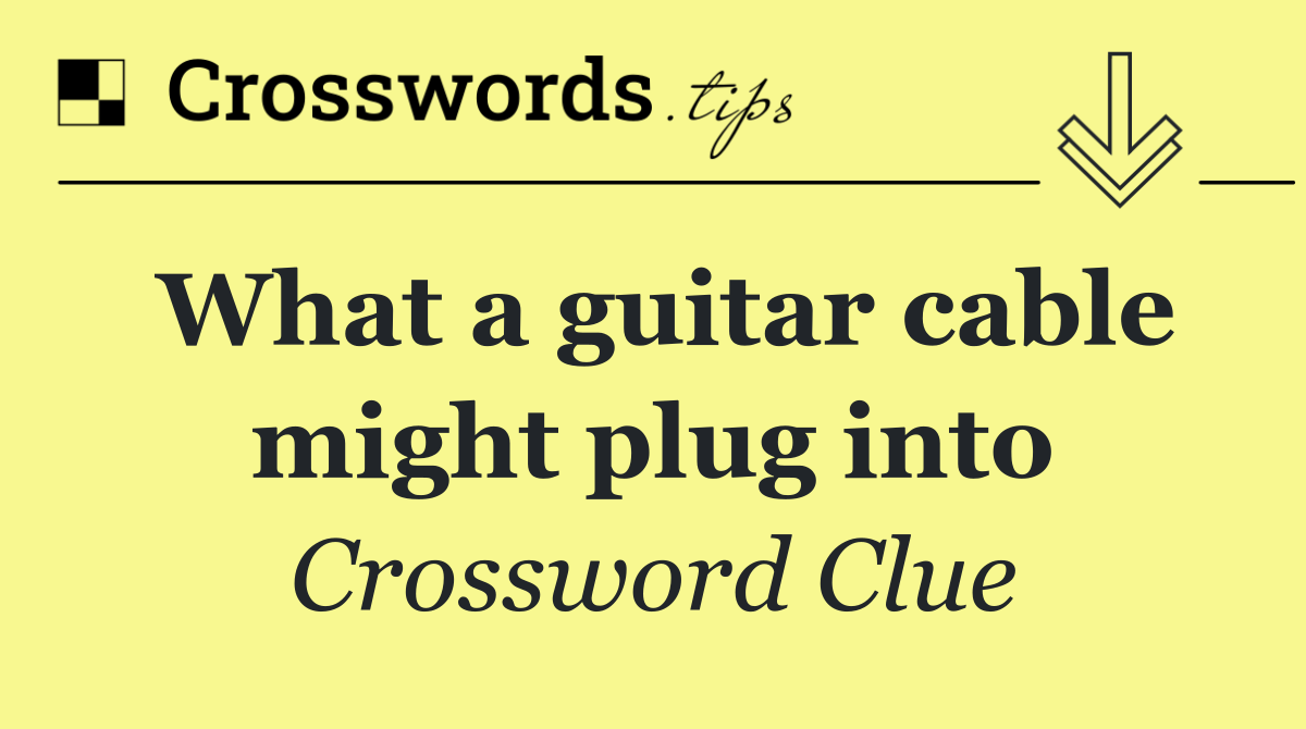 What a guitar cable might plug into