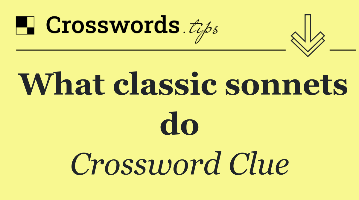 What classic sonnets do