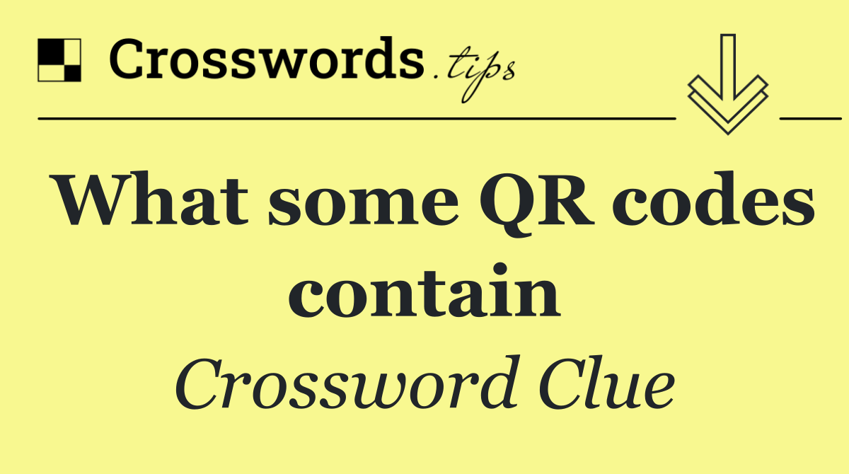 What some QR codes contain