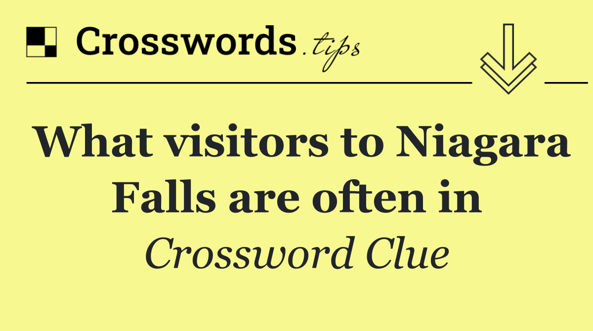What visitors to Niagara Falls are often in