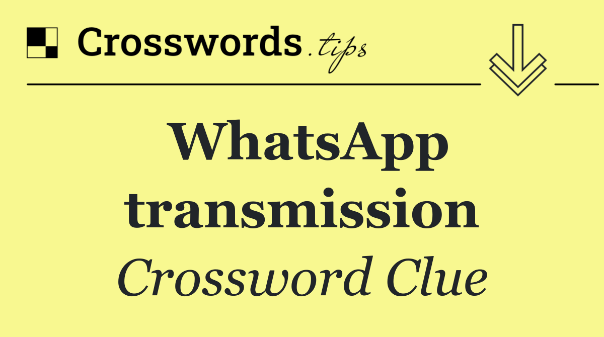WhatsApp transmission
