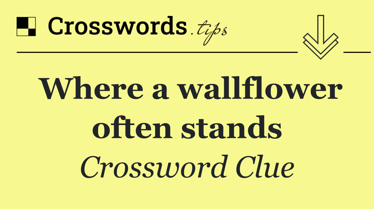 Where a wallflower often stands