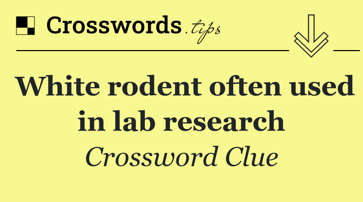 White rodent often used in lab research