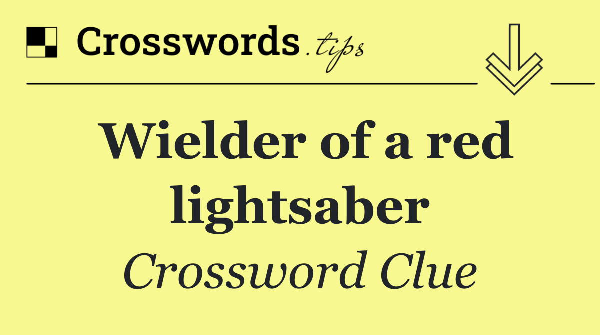 Wielder of a red lightsaber
