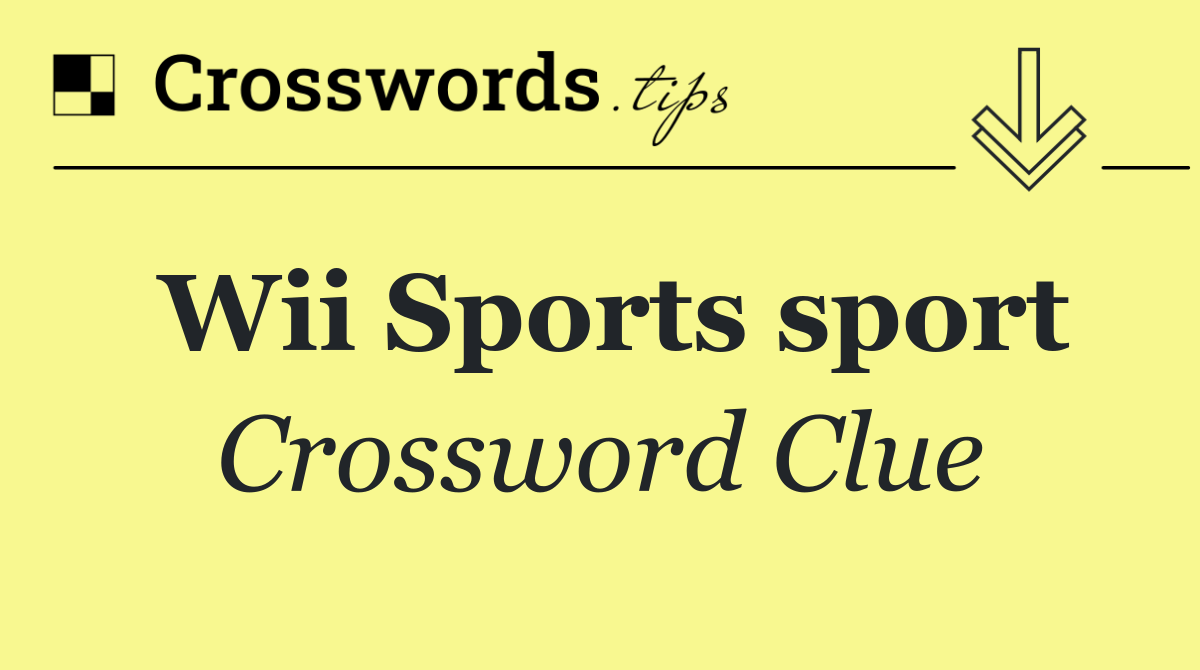 Wii Sports sport