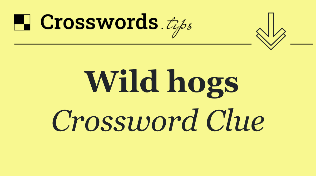 Wild hogs