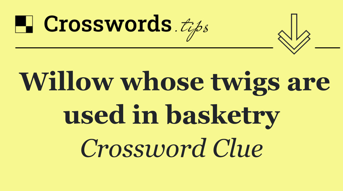 Willow whose twigs are used in basketry