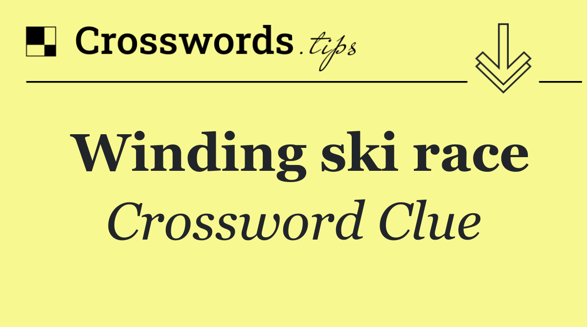 Winding ski race