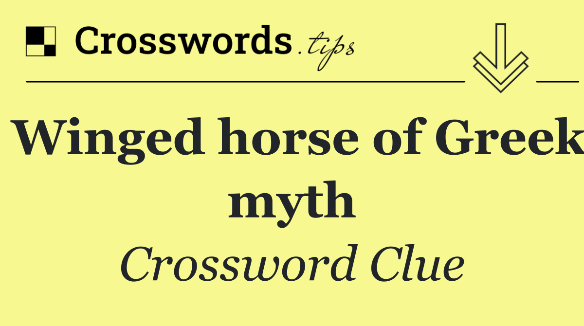 Winged horse of Greek myth