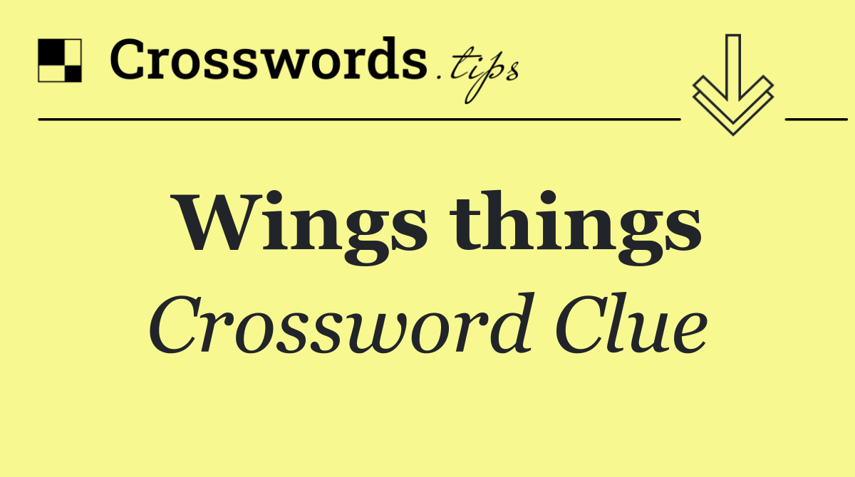 Wings things