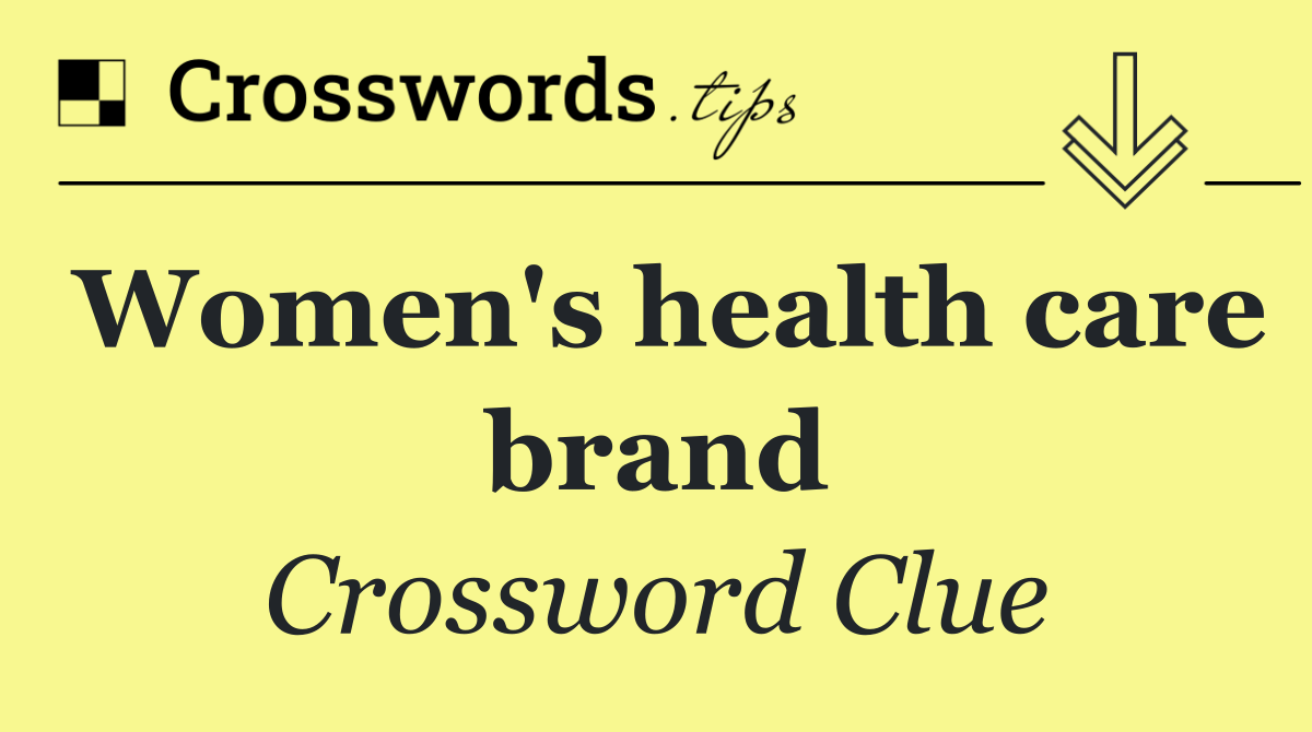 Women's health care brand