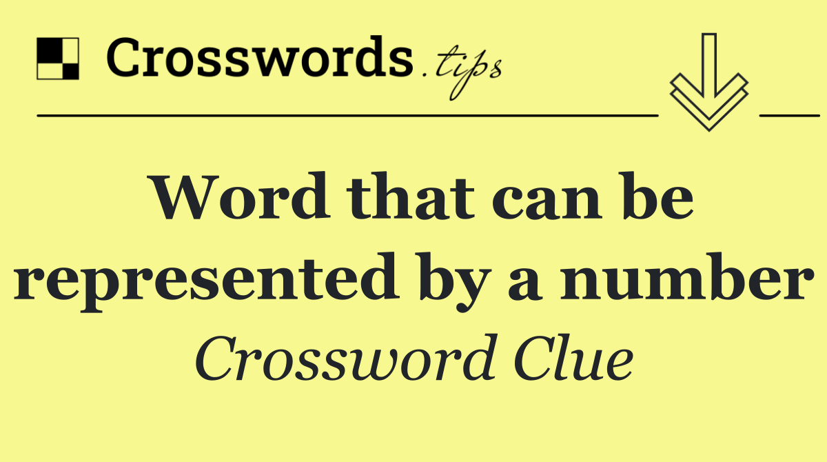 Word that can be represented by a number